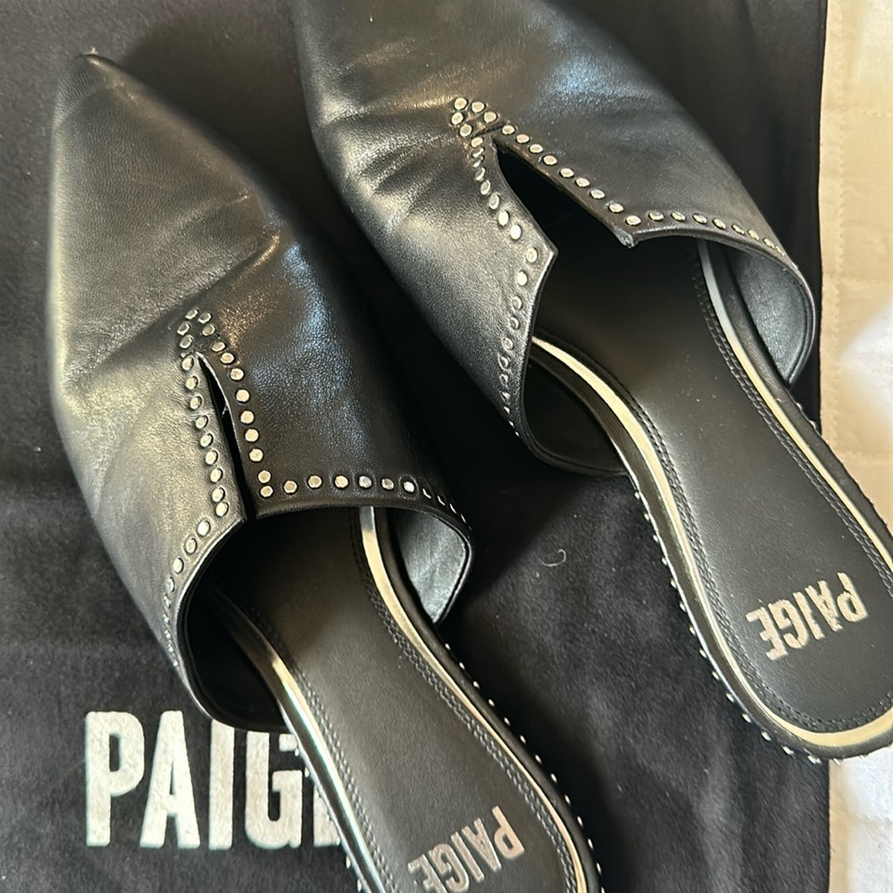 Paige Black Mules size 9.5